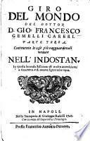 Giro del mondo del dottor D. Gio. Francesco Gemelli Careri