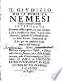 Giudizio della publica Nemesi su la Scrittura francese Memoria delle ragioni, ch'ann'obligato il Rè à ripigliare le armi