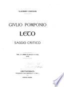 Giulio Pomponio Leto: Libro II