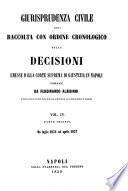 Giurisprudenza civile ossia raccolta con ordine cronologico delle decisioni emesse dalla Corte suprema di giustizia in Napoli
