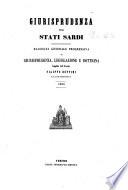 Giurisprudenza degli Stati sardi