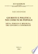 Giuristi e politica nei comuni di Popolo