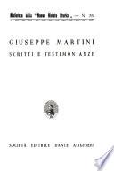 Giuseppe Martini, scritti e testimonianze