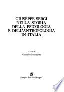 Giuseppe Sergi nella storia della psicologia e dell'antropologia in Italia