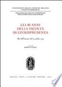 Gli 80 anni della Facoltà di Giurisprudenza