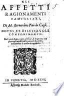 Gli affetti ragionamenti famigliari, di M. Bernardino Pino da Cagli, dotto et diletteuole componimento. ..