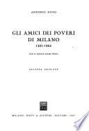 Gli amici dei poveri di Milano, 1305-1964