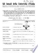 Gli annali della università d'Italia rivista bimestrale dell'istruzione superiore