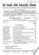 Gli annali della università d'Italia rivista bimestrale dell'istruzione superiore