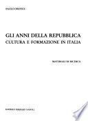 Gli anni della repubblica