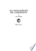 Gli anticlassicisti del Cinquecento