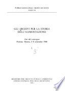 Gli Archivi per la storia dell'alimentazione