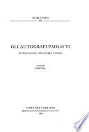 Gli autografi Paolo VI