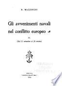 Gli avvenimenti navali nel conflitto Europeo