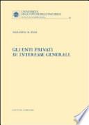 Gli enti privati di interesse generale