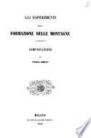 Gli esperimenti sulla formazione delle montagne