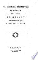Gli esteriori ingannevoli commedia del signor De Boissy traduzione inedita del signor Giovanni Piazza