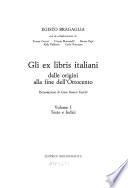 Gli ex libris italiani dalle origini alla fine dell'Ottocento: Testo e indici