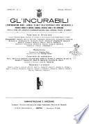 Gli incurabili periodico mensile di medicina, chirurgia, specialità, igiene e vita ospedaliera