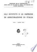 Gli istituti e le imprese di assicurazione in Italia