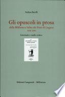 Gli opuscoli in prosa della Biblioteca Salita dei Frati di Lugano : 1538-1850