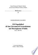 Gli ospedalieri di San Giovanni di Gerusalemme nel Mezzogiorno d'Italia