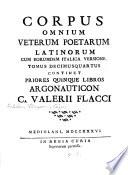 Gli primi cinque libri dell' Argonautica di C. Valerio Flacco