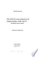 Gli scritti De motu antiquiora di Galileo Galilei