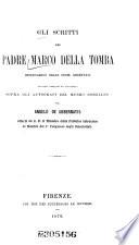 Gli scritti del Padre Marco della Tomba