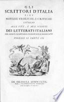Gli scrittori d'Italia, cioè notizie storiche e critiche intorno alle vite e agli scritti dei letterati italiani: B