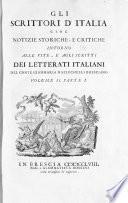 Gli scrittori d'Italia, cioè notizie storiche e critiche intorno alle vite e agli scritti dei letterati italiani: B