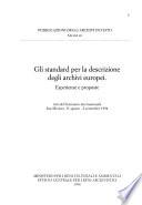 Gli standard per la descrizione degli archivi europei