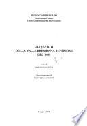 Gli statuti della Valle Brembana superiore del 1468