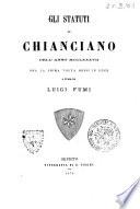 Gli statuti di Chianciano dell'anno 1287