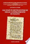 Gli statuti settecenteschi delle confraternite di Fasano
