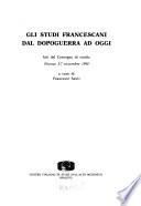 Gli studi Francescani dal Dopoguerra ad oggi