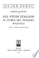Gli studi italiani di storia del pensiero politico (saggio storico, bibliografico)