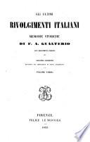 Gli ultimi rivolgimenti italiani memorie storiche