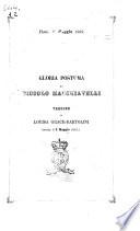 Gloria postuma di Niccolò Macchiavelli terzine di Louisa Grace-Bartolini