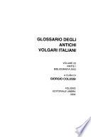 Glossario degli antichi volgari italiani