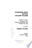 Glossario degli antichi volgari italiani
