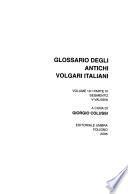 Glossario degli antichi volgari italiani