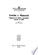 Goethe e Manzoni