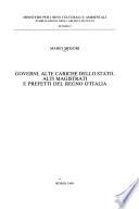 Governi, alte cariche dello Stato, alti magistrati e prefetti del regno d'Italia