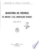 Graduatoria del personale del Ministero e delle amministrazioni dipendenti