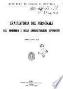 Graduatoria del personale del Ministero e delle amministrazioni dipendenti
