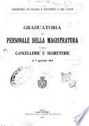 Graduatoria del personale della magistratura e delle cancellerie e segreterie