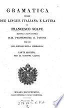 Gramatica Delle Due Lingue Italiana E Latina
