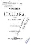 Gramática italiana, y método para aprenderla