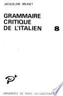 Grammaire critique de l'italien: Les pronoms personnels